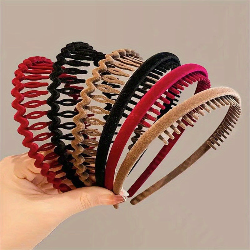 Colorful Matte Hairbands for Women with Anti-Slip Teeth, Easy And Versatile, Perfect for Holding Hair Back While Washing Your Face