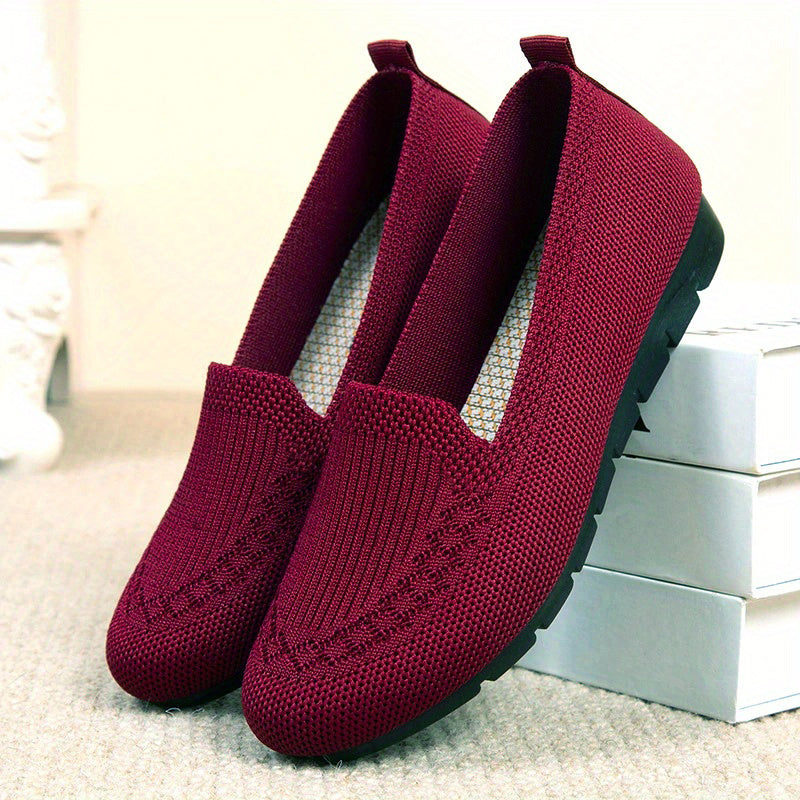 Casual Women'S Summer Mesh Breathable Flat Shoes | Comfortable Lightweight Slip-on Loafers with Fabric Upper and Rubber Sole, Women Shoes