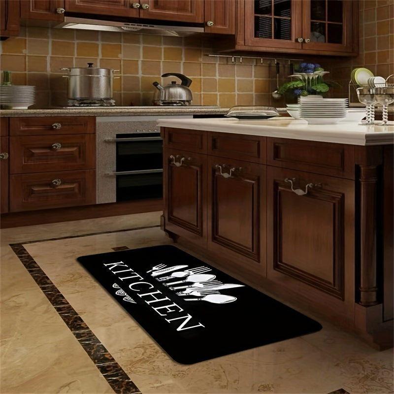 1 piece/black tableware, kitchen floor mat, bathroom carpet, living room, bedroom, and entrance common