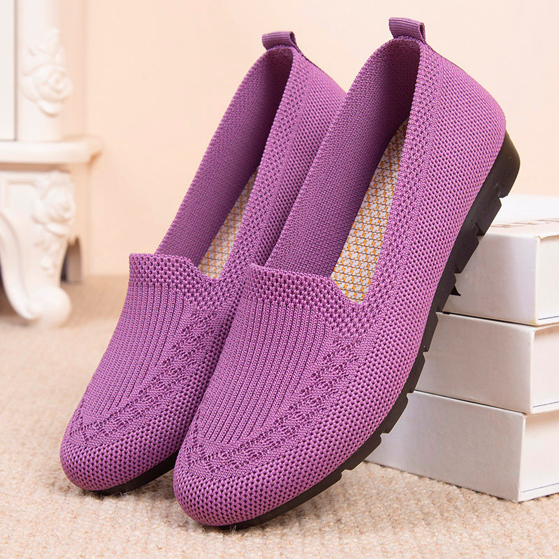 Casual Women'S Summer Mesh Breathable Flat Shoes | Comfortable Lightweight Slip-on Loafers with Fabric Upper and Rubber Sole, Women Shoes