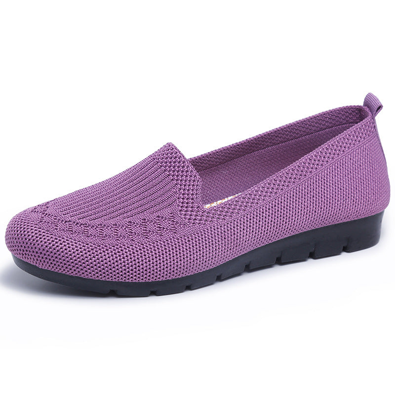 Casual Women'S Summer Mesh Breathable Flat Shoes | Comfortable Lightweight Slip-on Loafers with Fabric Upper and Rubber Sole, Women Shoes