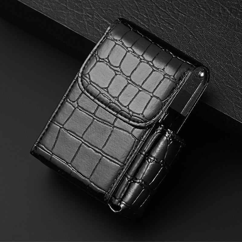 Creative Fashion Smoking Accessories Faux Leather Cigarette Case Boxed Cigarette Case
