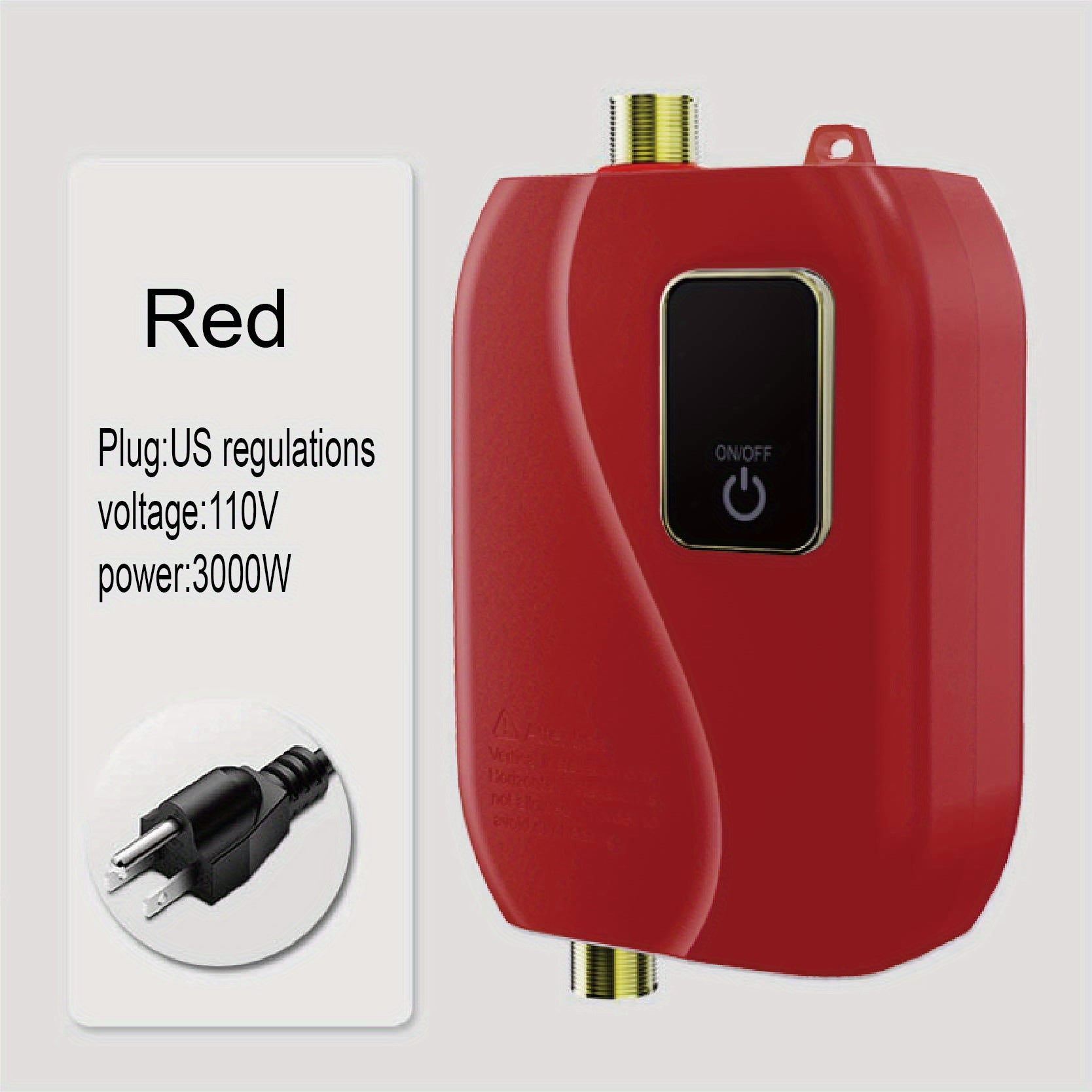 1pc Instant Hot Water Heater - Constant Temperature, Energy-Efficient, 110V 3000W Electric Heating for Kitchen and Bathroom - Compact, Space-Saving Design, Easy Installation, and Safe Operation