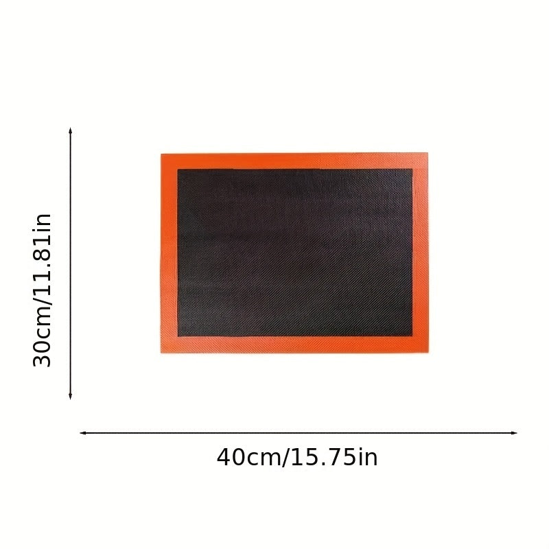 1pc, Silicone Baking Mat, Reusable Baking Mat, Barbecue Mat, Oven Liner Sheet, Cake Pan Mat, For Macaron, Cookie, Baking Tools, Kitchen Accessories, Home Kitchen Items