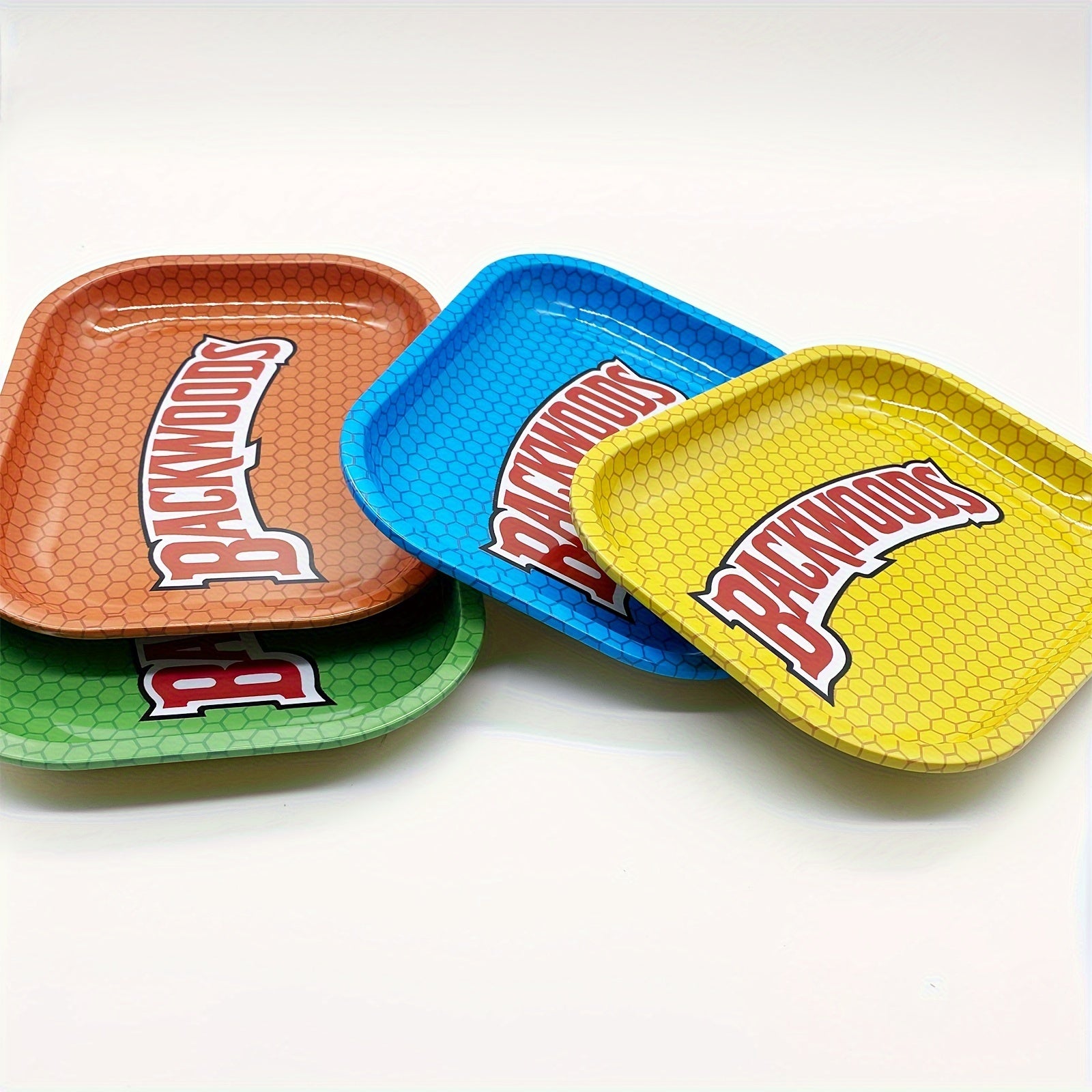 Backwoods Mini Rolling Tray - 7X5.5 Inch Metal Cigarette Tray with Alien Design, Washable, Fruit Dessert Plate, Smoking Accessories Tray - 1pc