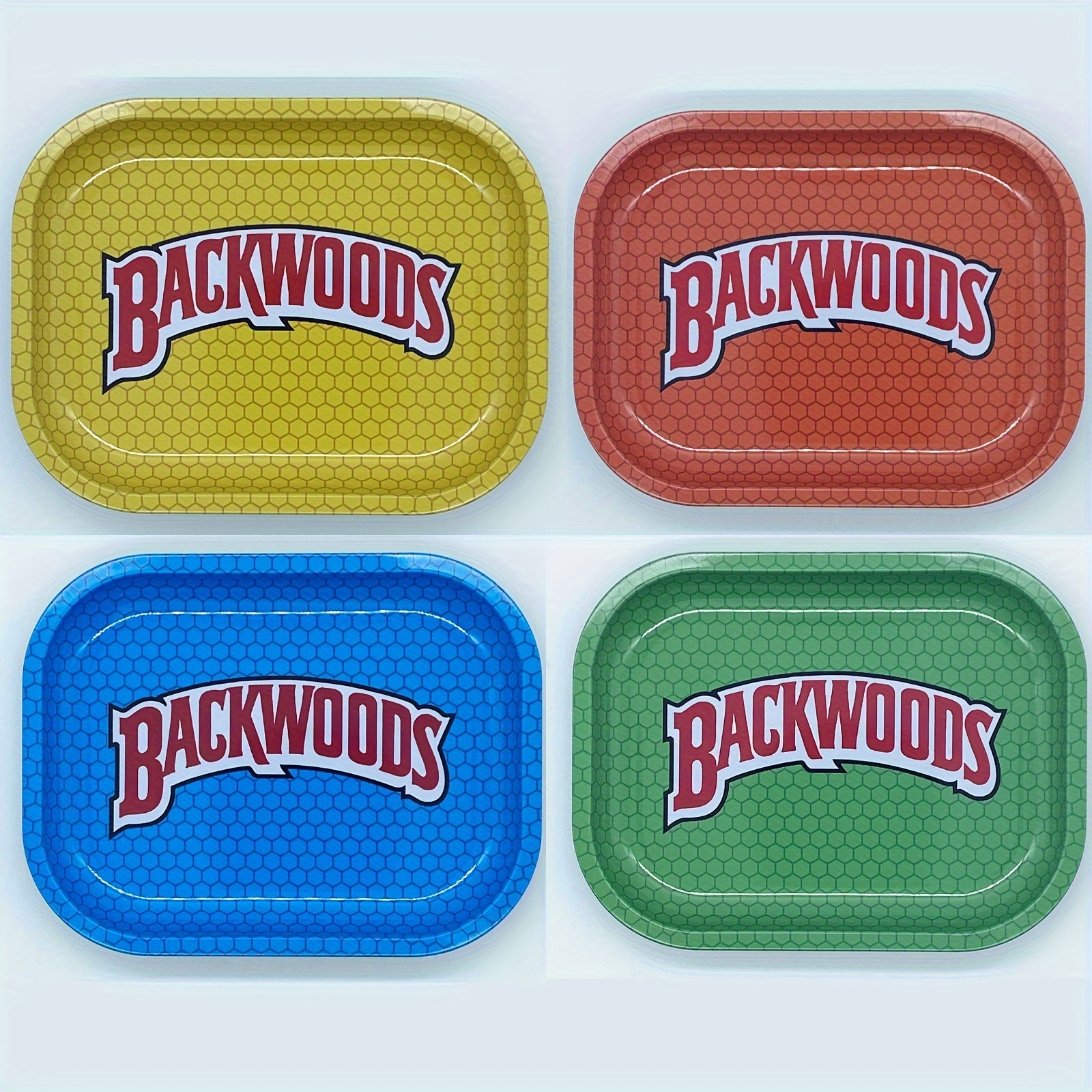 Backwoods Mini Rolling Tray - 7X5.5 Inch Metal Cigarette Tray with Alien Design, Washable, Fruit Dessert Plate, Smoking Accessories Tray - 1pc