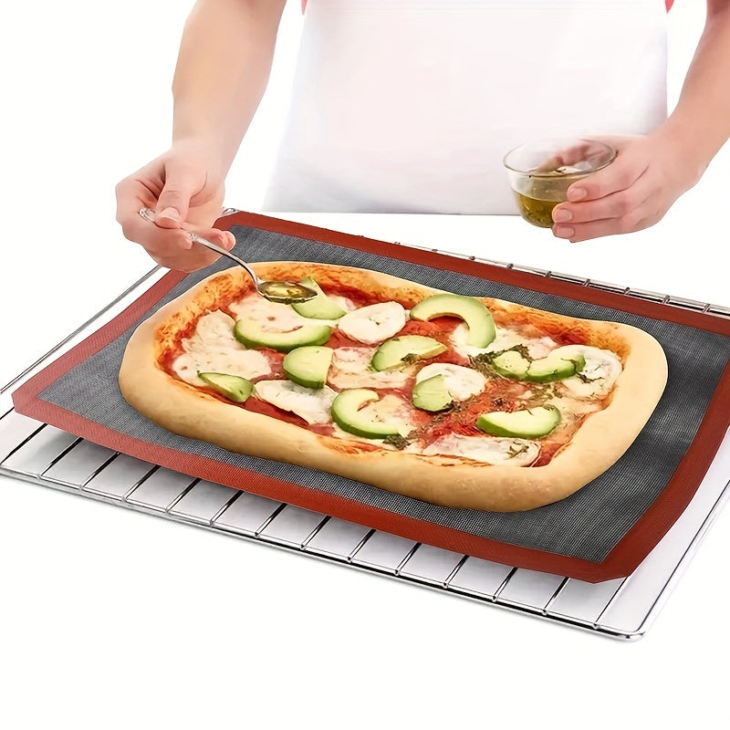 1pc, Silicone Baking Mat, Reusable Baking Mat, Barbecue Mat, Oven Liner Sheet, Cake Pan Mat, For Macaron, Cookie, Baking Tools, Kitchen Accessories, Home Kitchen Items