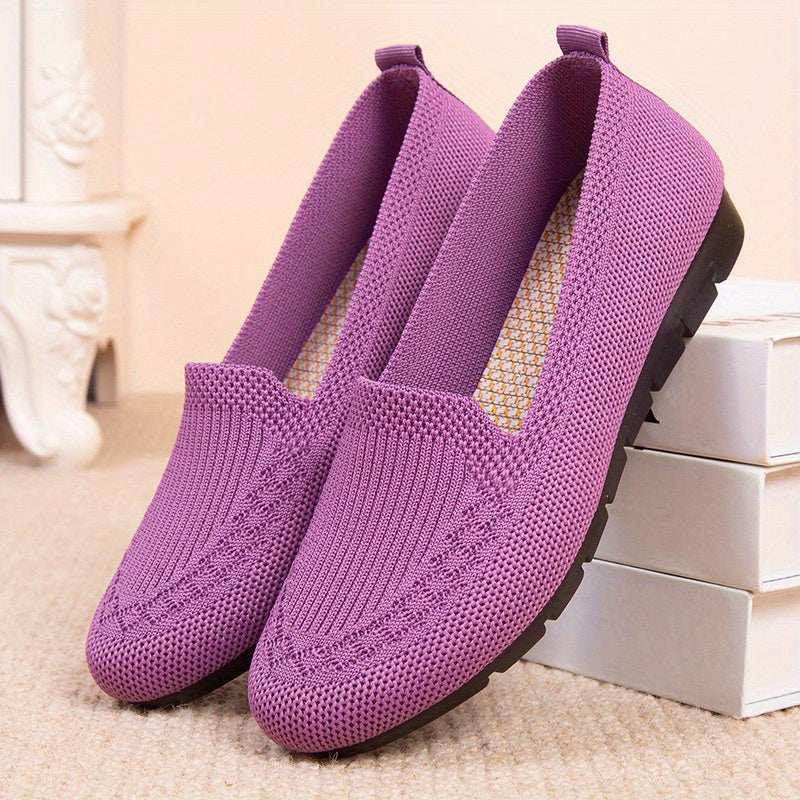 Casual Women'S Summer Mesh Breathable Flat Shoes | Comfortable Lightweight Slip-on Loafers with Fabric Upper and Rubber Sole, Women Shoes