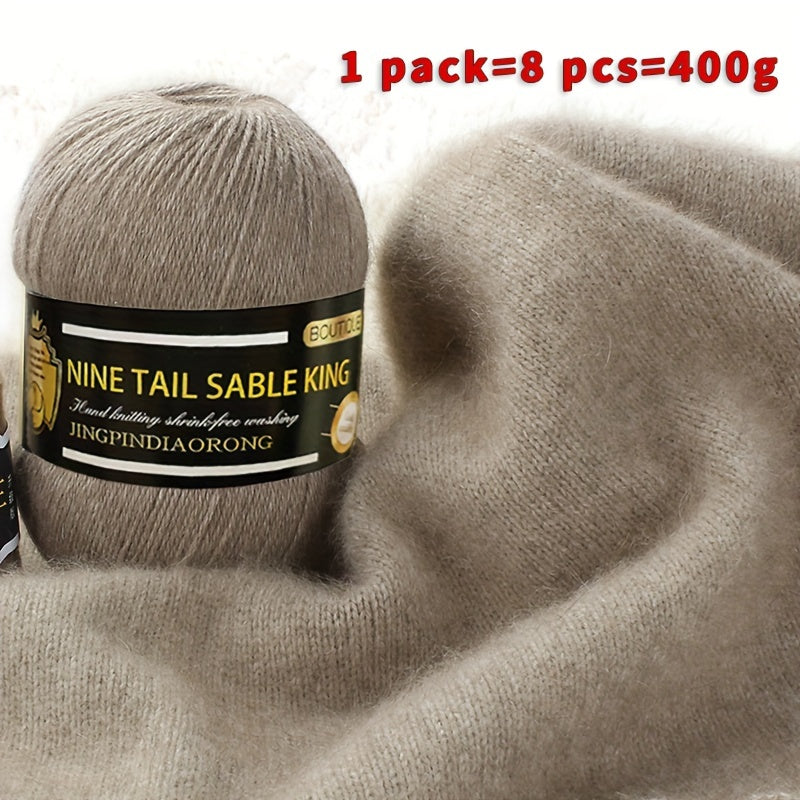 8rolls/pack Wool 10.00%, Cashmere 90.00% Yarn, Soft Comfortable Yarn For Knitting Crocheting High-quality Sweater And Scarf