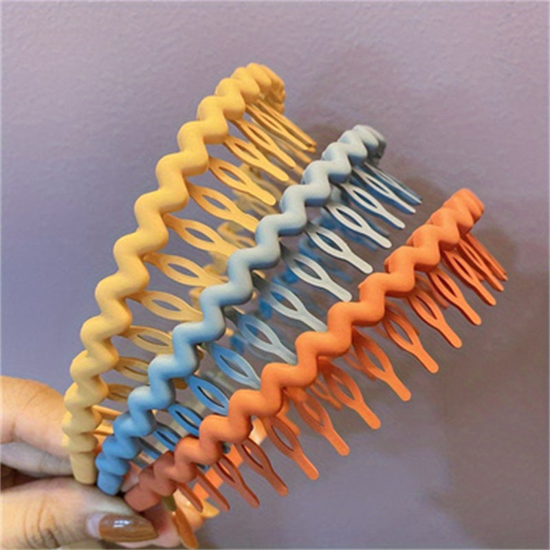 Colorful Matte Hairbands for Women with Anti-Slip Teeth, Easy And Versatile, Perfect for Holding Hair Back While Washing Your Face