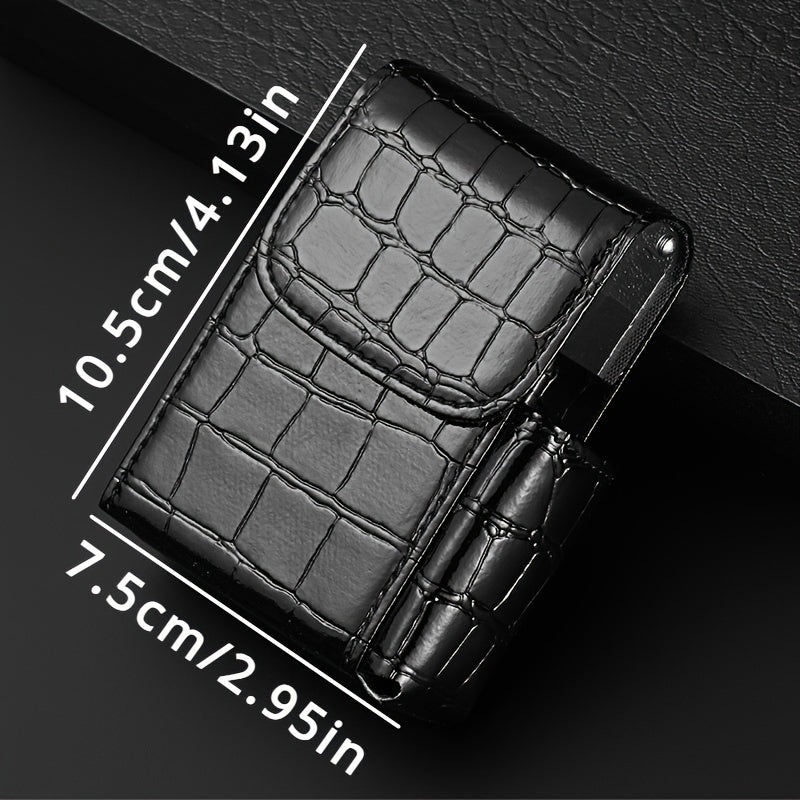 Creative Fashion Smoking Accessories Faux Leather Cigarette Case Boxed Cigarette Case