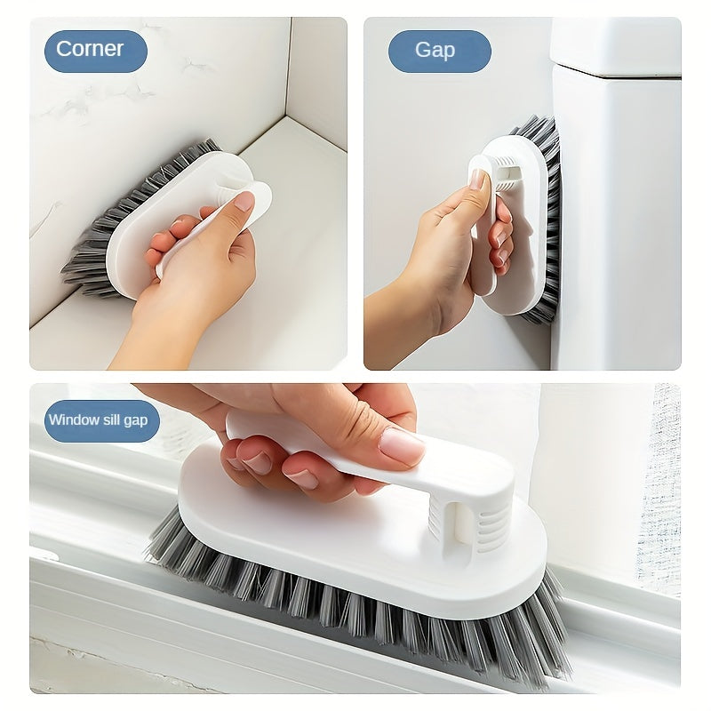 1pc, V-type Cleaning Brush, Suitable For Corner Window Corners And Wall Joints, Multifunctional Cleaning Shower Scrubber, Durable Bristles For Cleaning Bathroom, Tile, Kitchen, Floor, Bathtub