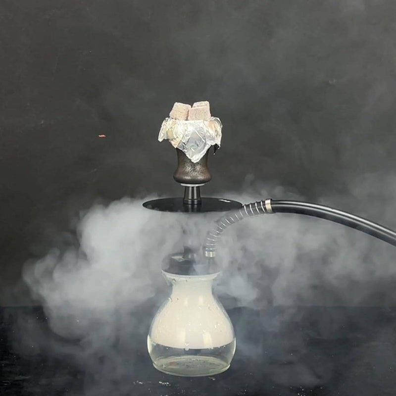 Complete Portable /Shisha Smoking Set with Glass Vase, Aluminum Chameleon Hose, PS Bowl & Tongs/Mouth Tips - All-in-One Narguile for Shisha Smoking Accessories,, Parties, Outdoor Use - Ideal for Shisha Lovers Gift