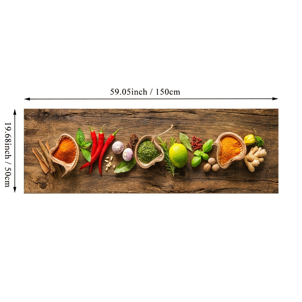 2D Flat, 1pc Frameless Grains Spices Spoon Peppers Canvas Painting Kitchen Decoration Posters Prints for Dining Room Wall Art Pictures Home Art Decor No Frame