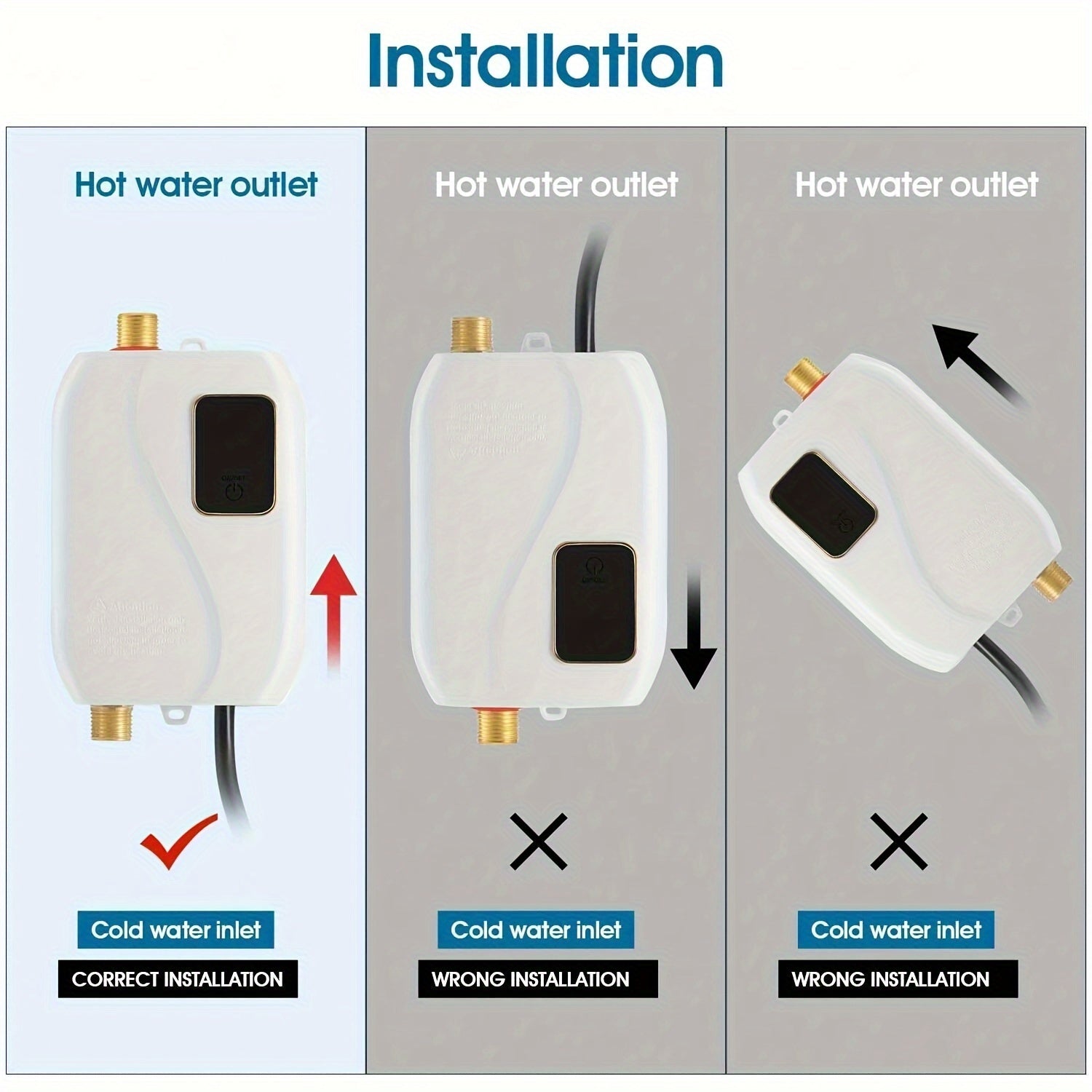 1pc Instant Hot Water Heater - Constant Temperature, Energy-Efficient, 110V 3000W Electric Heating for Kitchen and Bathroom - Compact, Space-Saving Design, Easy Installation, and Safe Operation