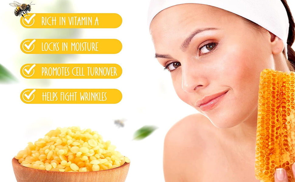 1KG Pure Yellow Beeswax Pellets High-Quality Waxing Material for DIY Crafts Candle Making Clean-Burning Polishing Furniture Wax