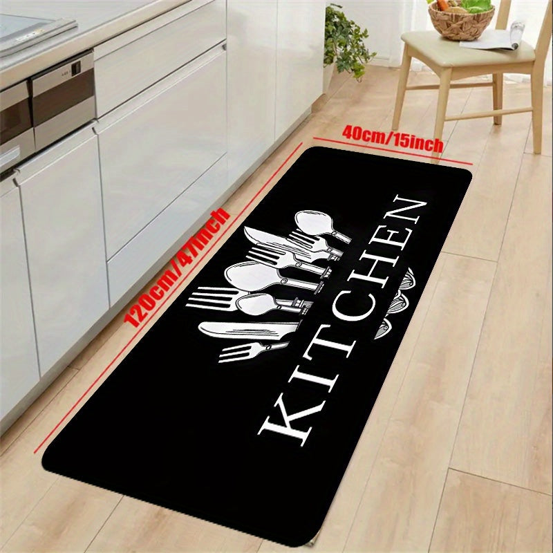 1 piece/black tableware, kitchen floor mat, bathroom carpet, living room, bedroom, and entrance common