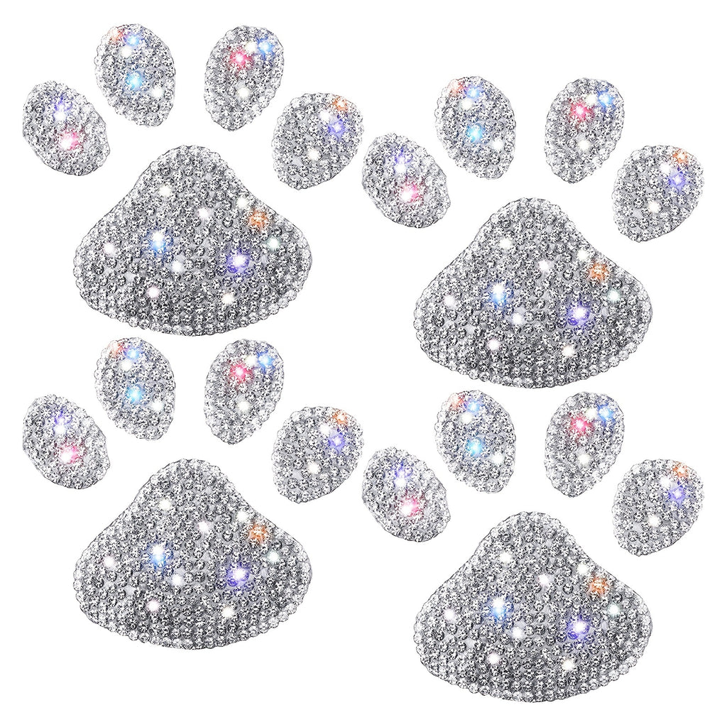 Dog Paw Print Rhinestone Sticker