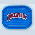 Backwoods Mini Rolling Tray - 7X5.5 Inch Metal Cigarette Tray with Alien Design, Washable, Fruit Dessert Plate, Smoking Accessories Tray - 1pc