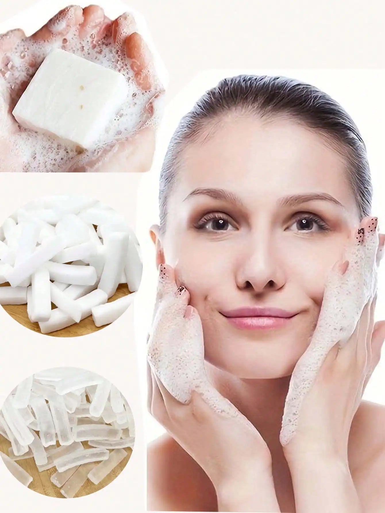 250G Transparent Soap Base Handmade Soap Making Supplies Easy Melt & Mold, Unscented for All Skin Types Bath Foaming Butter