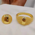 ethiopian hand gold color bracelet bangles rings set for Women bracelet Rings Jewelry Gift Weddings party set