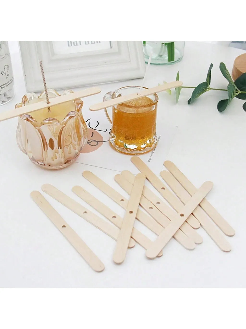 Candle Making Kit Supplies, DIY Candle Craft Tools, 1 Stainless Steel Candle Making Pot, 100 Candle Wicks, 100 Candle Wick Stickers and 50 Pcs 1 Hole Candle Wick Holder