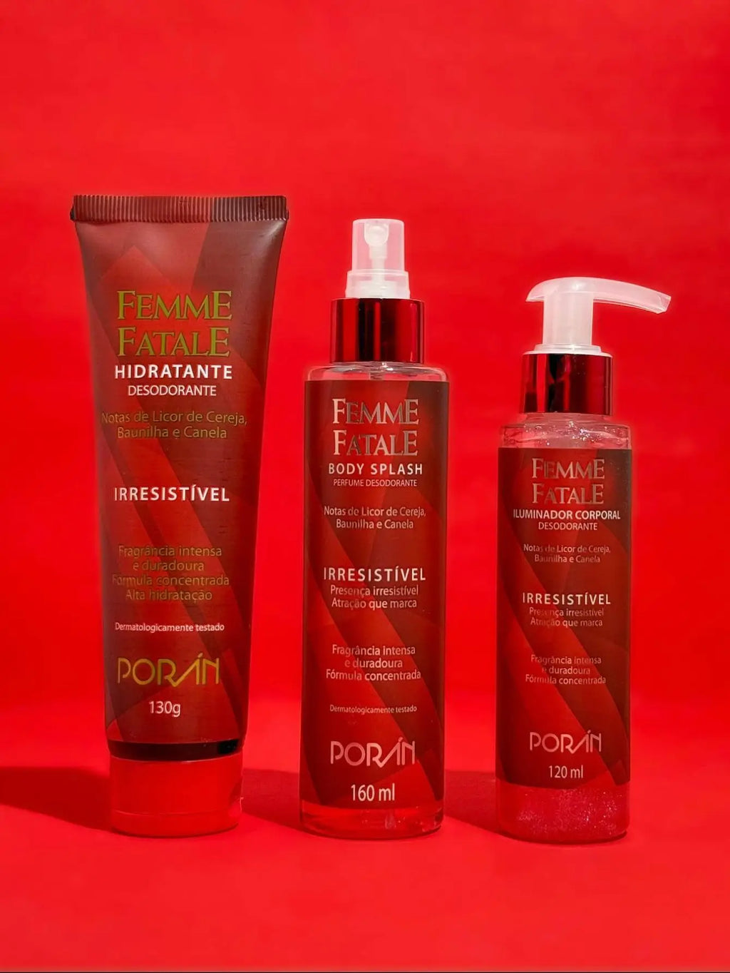 Body Splash Femme Hatale Irresistible 160ml-Porán-Fragrance Cherry Vanilla Cinnamon