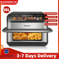 10L Family-Size Dual Basket Air Fryer Oven,Oil-Free Cooker with LED Touch Control & Viewing Window,Air Fryers Smart machine