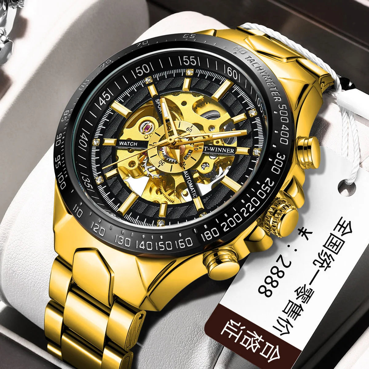 2023 T-Winner Men Luxury Wrist Watches Custom Logo Automatic Mechanical Watch for MAN