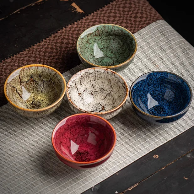 Chinese Style Souvenir Gift for Friends, Practical Souvenir, Kiln Transformation Five element Cup