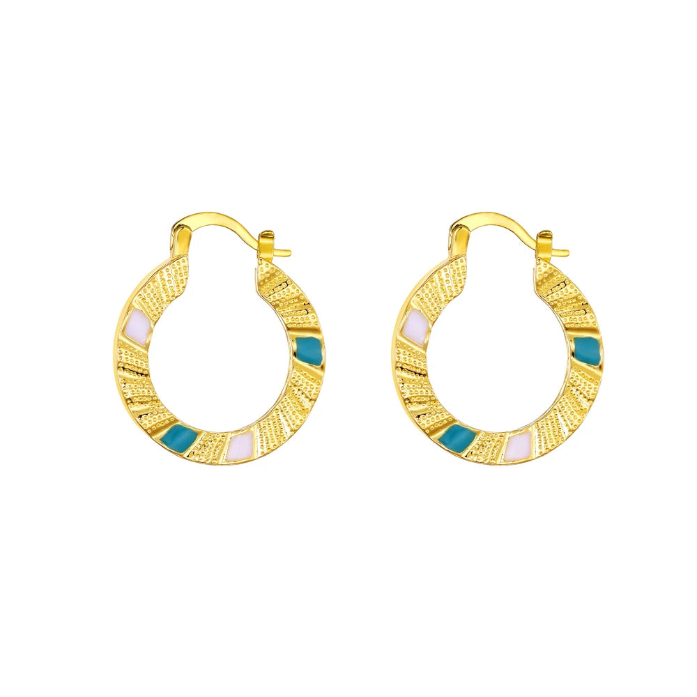 Ethlyn Vintage Style Africa Earrings for Women Gold Color Clip Earrings Girl,Ethiopian Jewelry Arab Middle East Gift E73