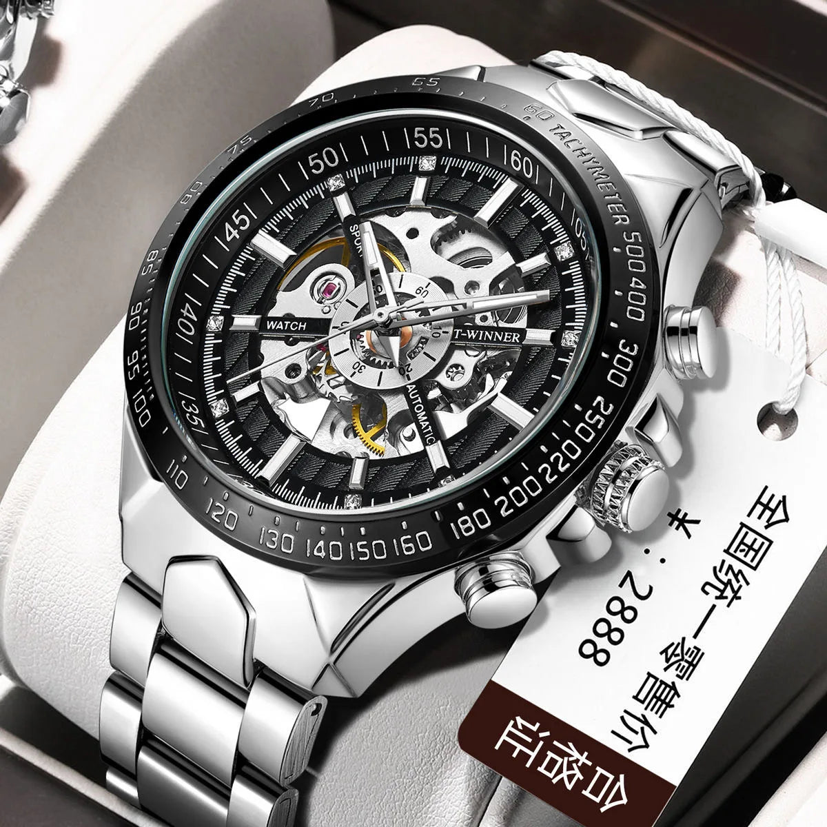 2023 T-Winner Men Luxury Wrist Watches Custom Logo Automatic Mechanical Watch for MAN