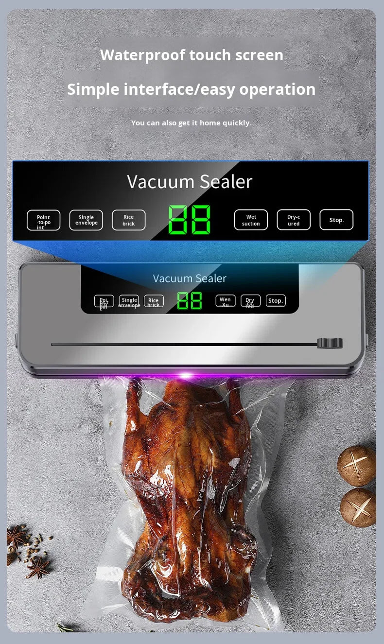 Commercial Food Sealing Machine External Suction Fast-pumping One-click-lock for Plastic Package Vacuum Packing Bulk Supply Use