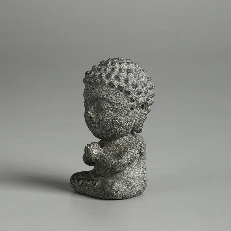 Buddha Statue Granite Sculpture Handmade Figurine Meditation Miniatures Ornament Home Decoration Crafts Creative Culture Gifts