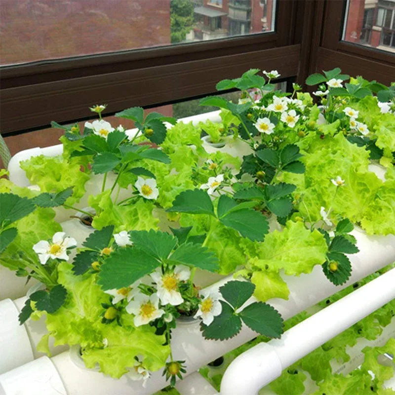 3-Tier 108 Holes Hydroponics Growing System - 12 Pipes Vertical Soilless Planting Kit with Adjustable Water Pump, Space-Saving