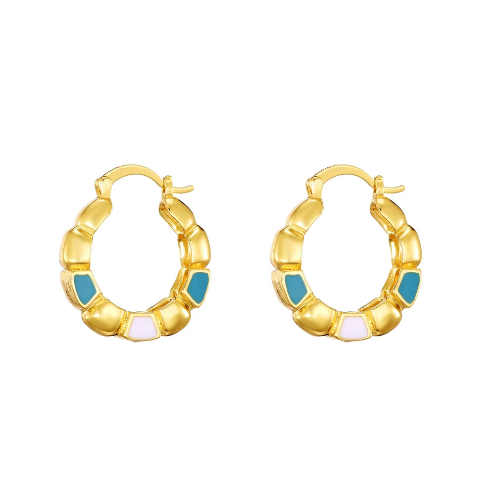 Ethlyn Vintage Style Africa Earrings for Women Gold Color Clip Earrings Girl,Ethiopian Jewelry Arab Middle East Gift E73