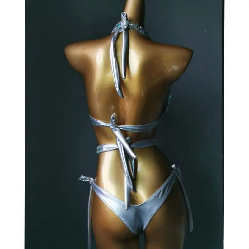 2021 venus vacation new diamond bikini set sexy women swimwear rhinestone bathing suit bling stones swimsuit crystal bikini