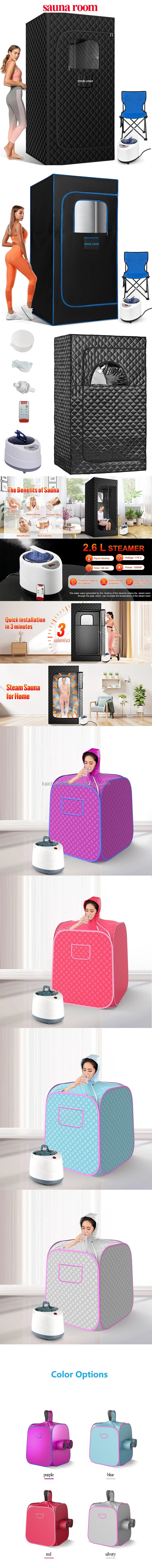 2025 Portable Full Body Home Relaxation Steam Wet Sauna Box Foldable Sauna Tent Indoor Spa Tubs Sauna Rooms