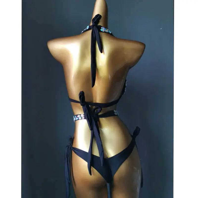 2021 venus vacation new diamond bikini set sexy women swimwear rhinestone bathing suit bling stones swimsuit crystal bikini