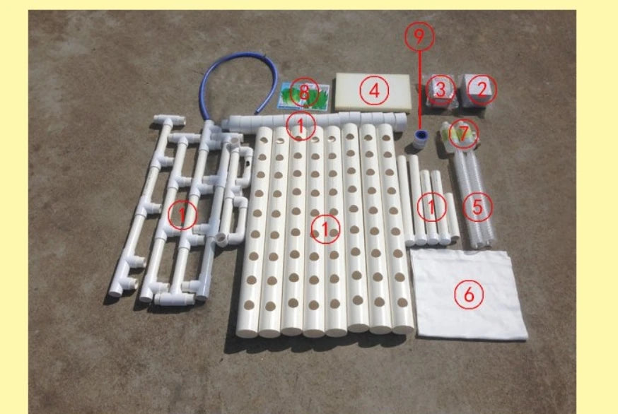 72-Hole Three-Dimensional Flower Stand Double-Sided Pipe Soilless Balcony Hydroponic Vegetable Irrigation Hydroponics