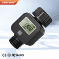 Battery Powered Garden Hose Flow Meter Digital LCD GPM LPM 0.5-8Bar Instant Water Usage Recorder for Irrigation