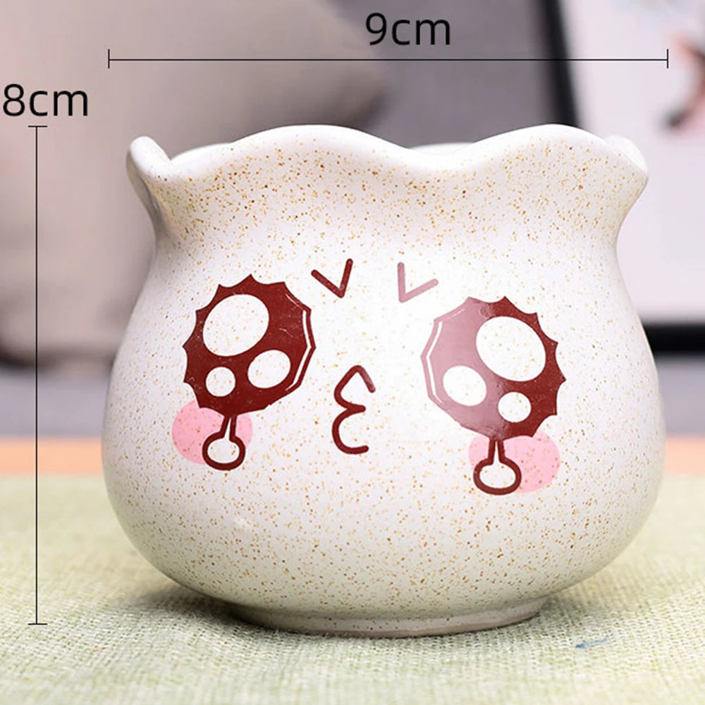 Ceramic Cute Ceramic Flower Pot Ins Succulent Flowerpot Rectangular Plant Potted Desk Decorate Ornament Gardening Decoration