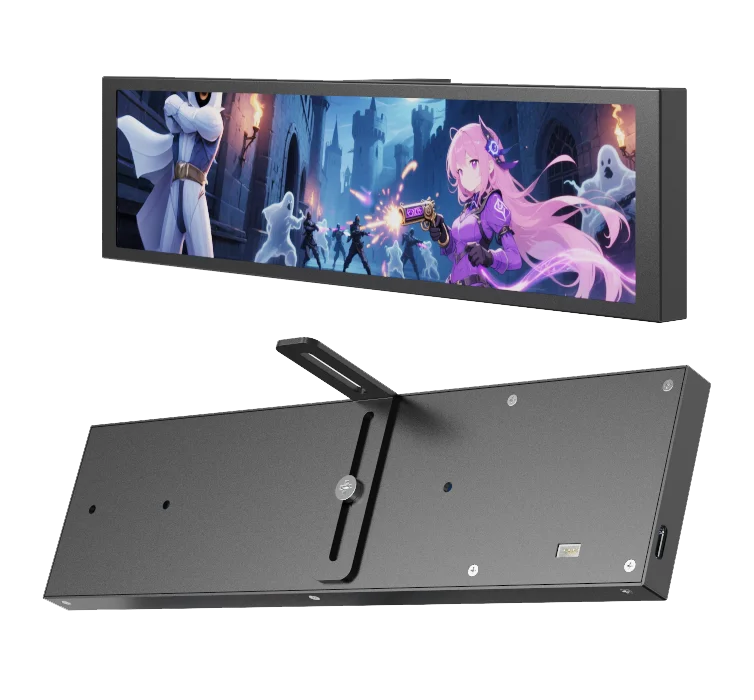 9.2 Inch Chassis Sub-screen Long bar Screen Computer Performance Monitoring CPU Temperature Customizable DIY Theme Type-C USB