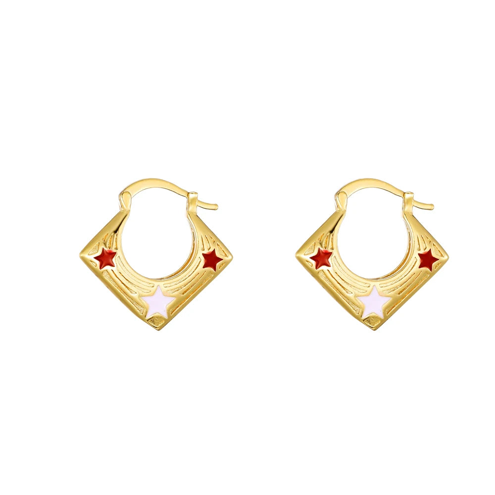 Ethlyn Vintage Style Africa Earrings for Women Gold Color Clip Earrings Girl,Ethiopian Jewelry Arab Middle East Gift E73