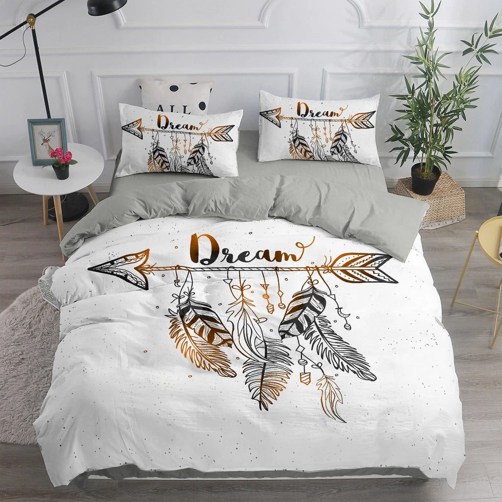 Dream Catcher Bedding Set Elegant Bohemian Duvet Cover Queen 220x240 Ethnic Quilt Cover Single Double King Comforter Bed Cover