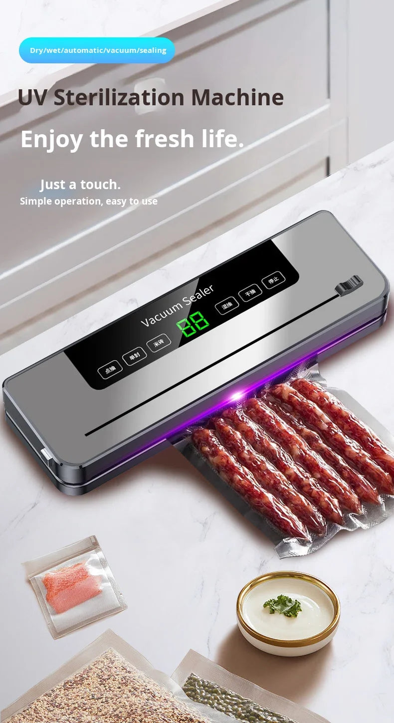 Commercial Food Sealing Machine External Suction Fast-pumping One-click-lock for Plastic Package Vacuum Packing Bulk Supply Use