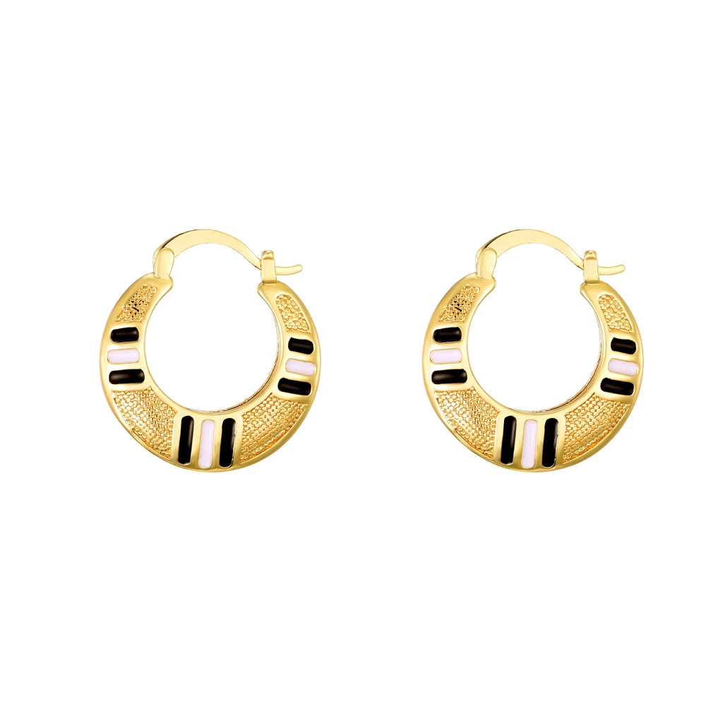 Ethlyn Vintage Style Africa Earrings for Women Gold Color Clip Earrings Girl,Ethiopian Jewelry Arab Middle East Gift E73
