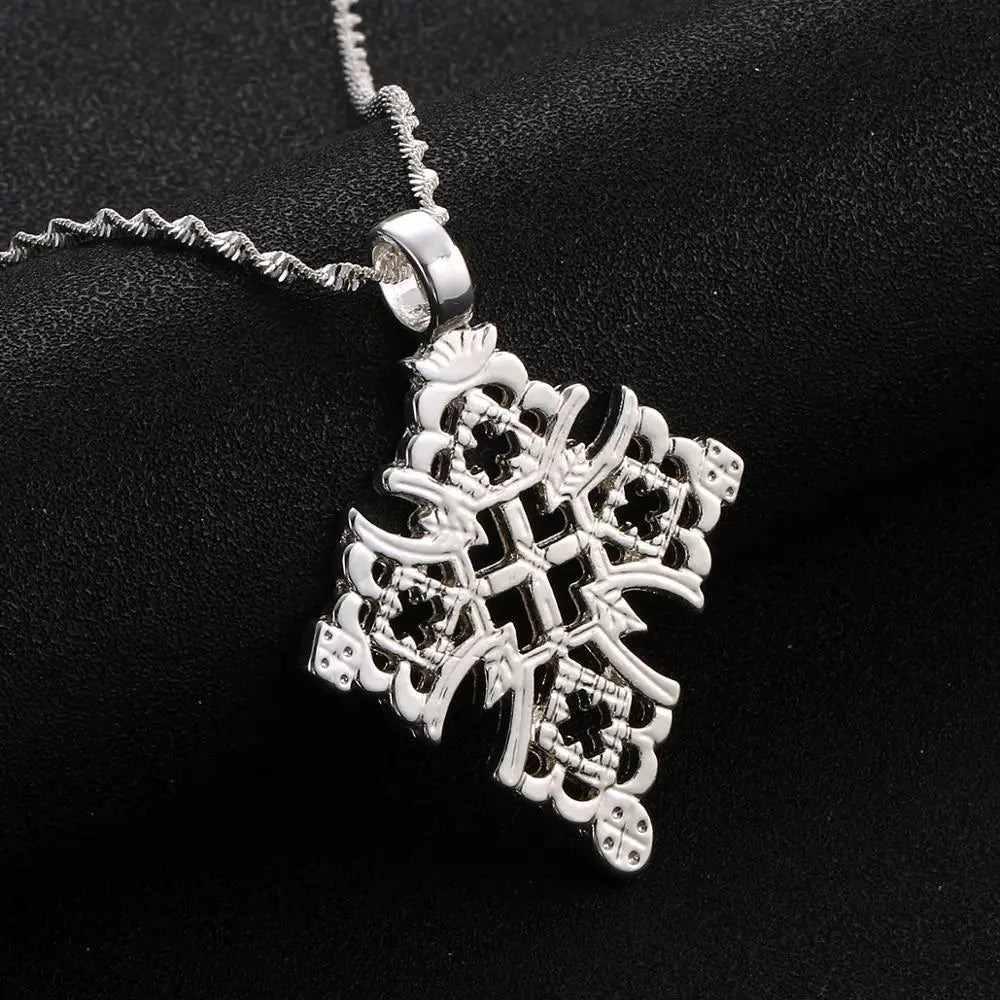Ethiopian Coptic Cross Pendant African Abyssinian Ethiopia Cross Orthodox Christian Pendant Jewelry