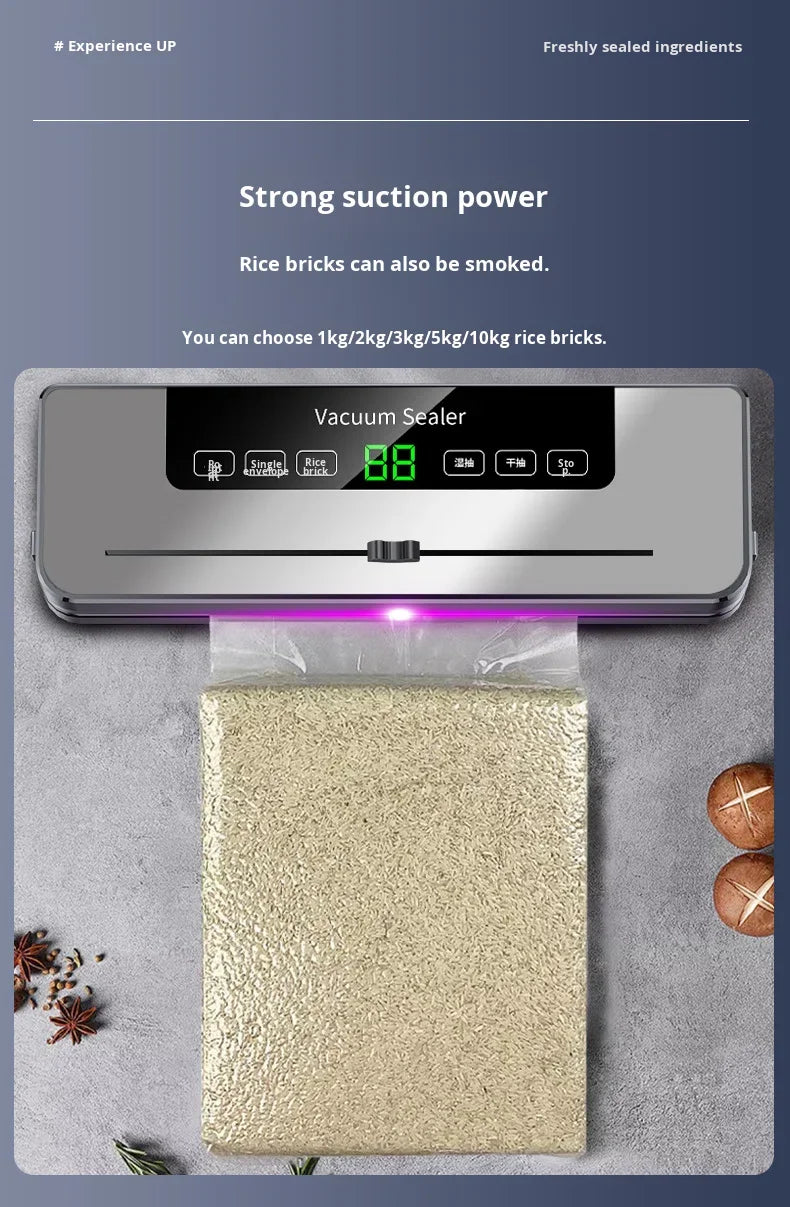 Commercial Food Sealing Machine External Suction Fast-pumping One-click-lock for Plastic Package Vacuum Packing Bulk Supply Use