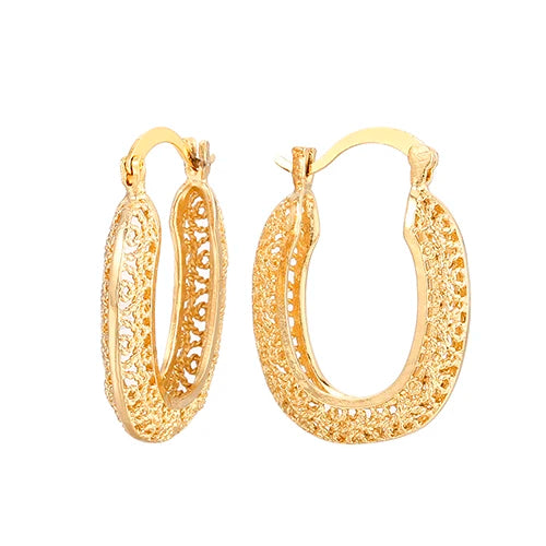 Ethlyn Vintage Style Africa Earrings for Women Gold Color Clip Earrings Girl,Ethiopian Jewelry Arab Middle East Gift E73